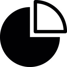 Quarter Pie Chart Craft Design Svg File, Free Vectors File